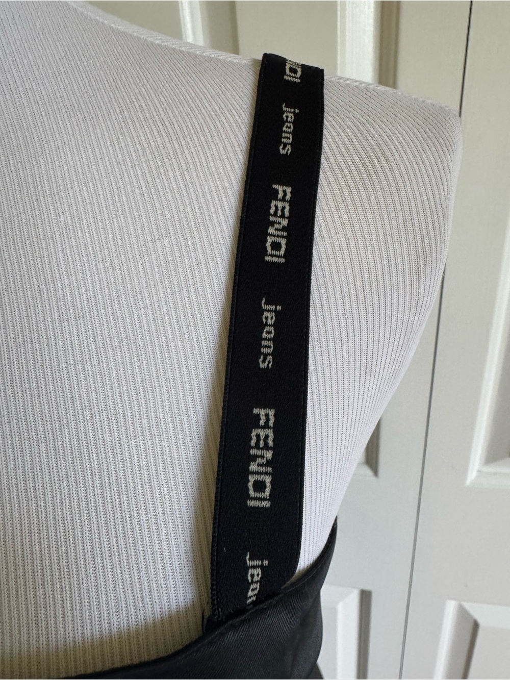 FENDI Jeans Black Bodycon Cocktail Dress 8 EUC - Picture 4 of 7